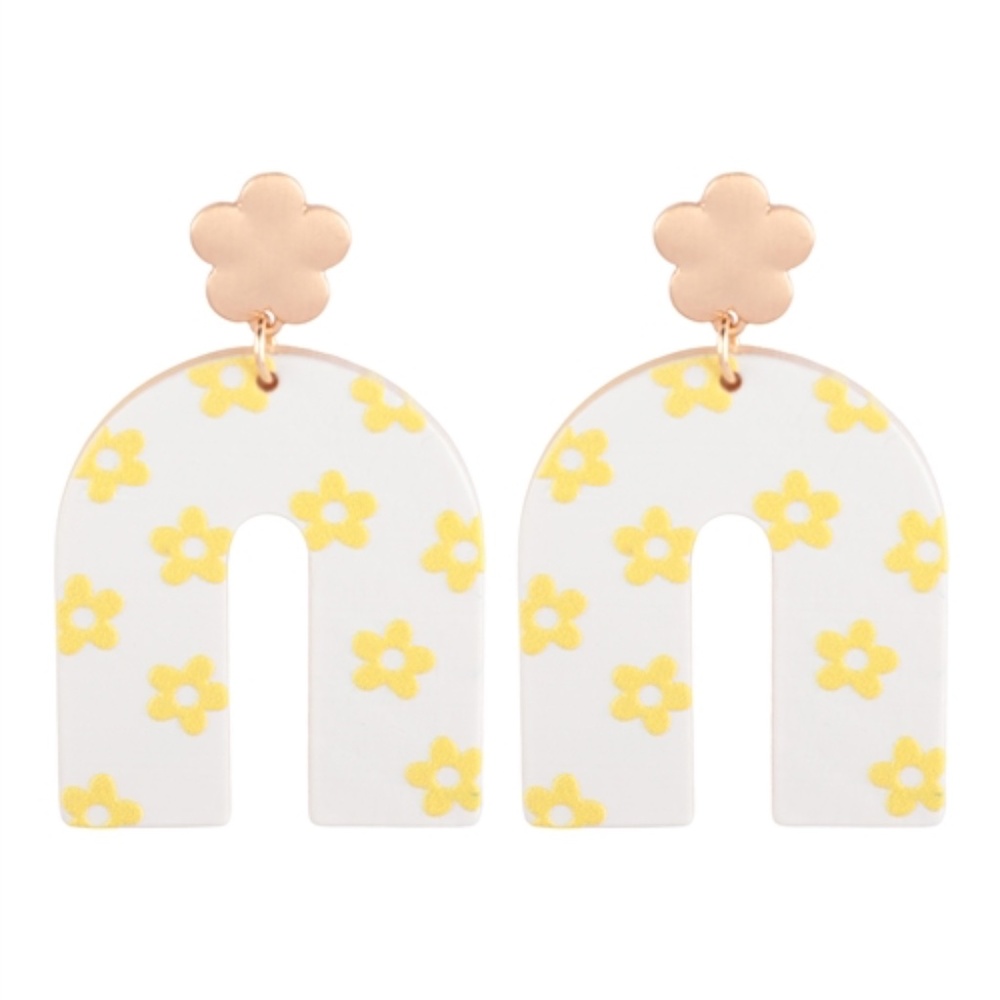 Floral Arch Statement Earrings